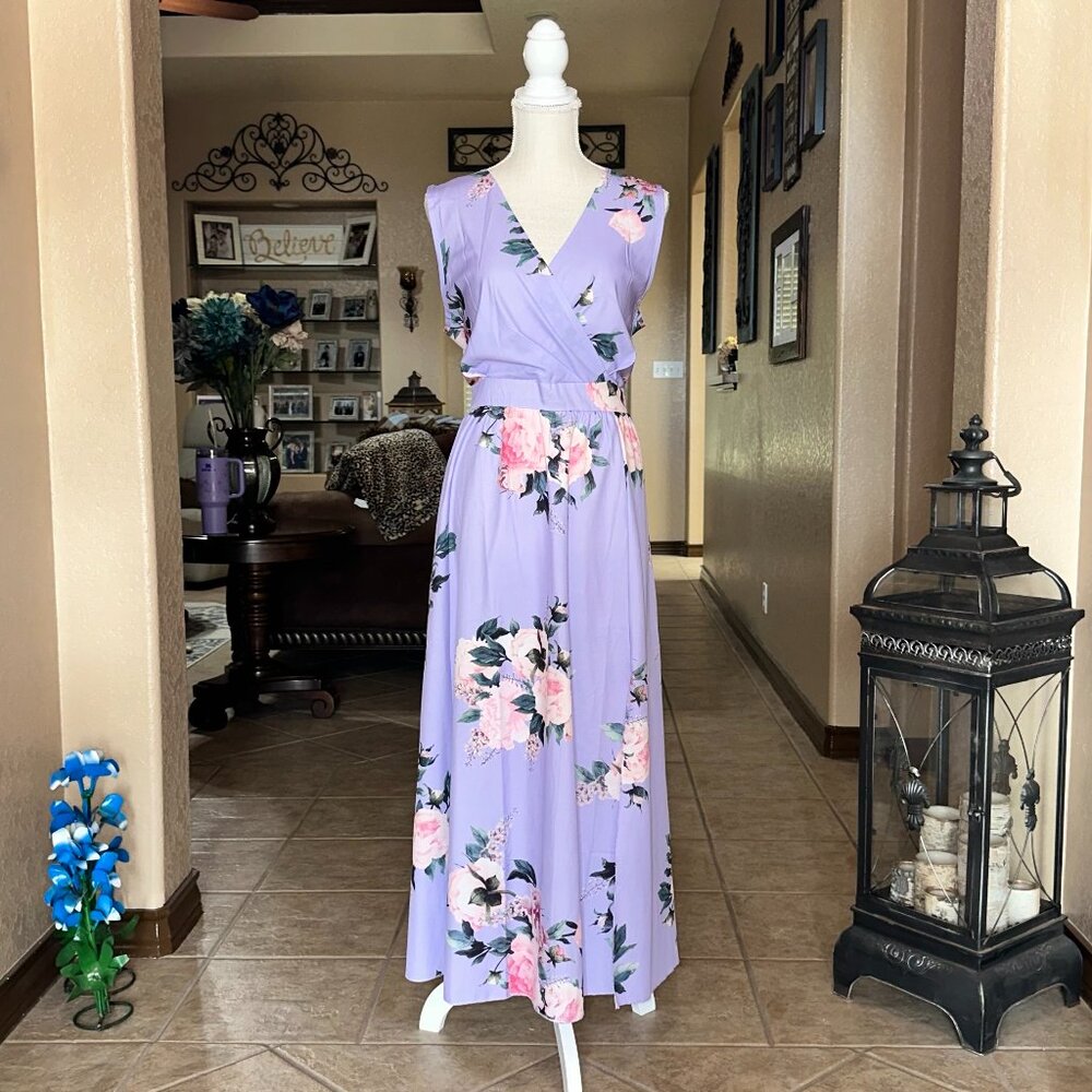 Wish.com*Maxi Floral Print Dress